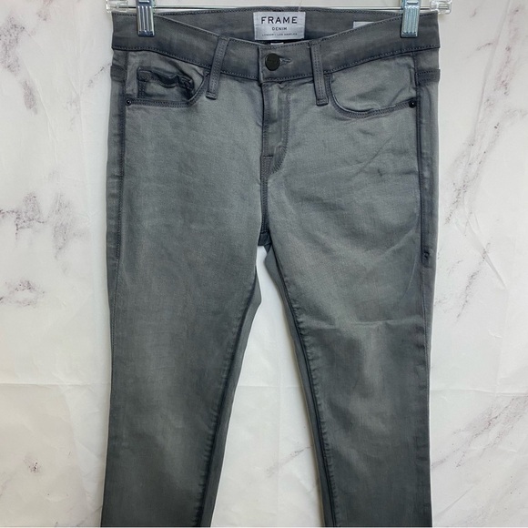 FRAME Le Skinny De Jeanne Raw Distressed Hem - J46 - Picture 4 of 11